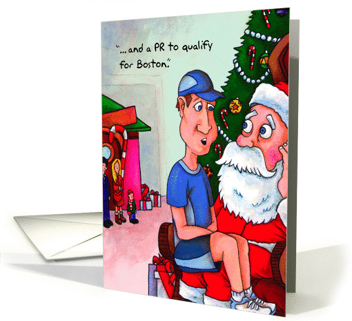 Santa's Lap : Runner's Christmas card (473735)