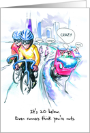 Crazy Cyclists : Funny Birthday Card