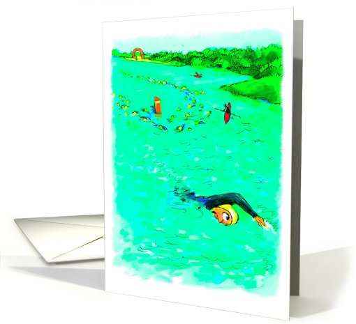 Swimming Off Course : Funny Birthday card (474238)