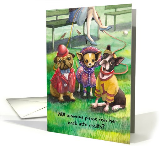 Dressed Up Dogs : Funny Birthday card (476615)