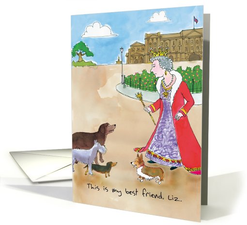 Corgi Queen : Happy Birthday card (477685)