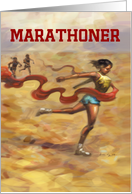 Congratulations - Marathon Finisher Cuts Red Ribbon card