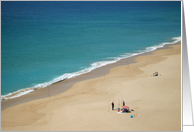 fishermen on a beach in Andalucia card