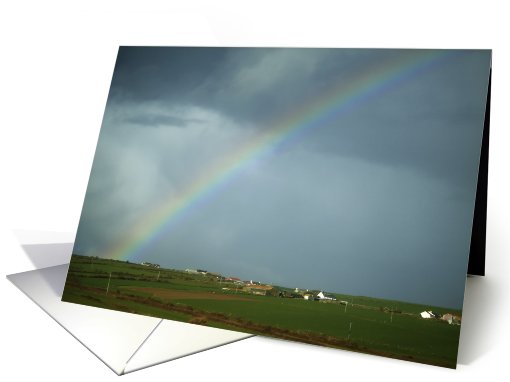 rainbow above green fields card (497799)