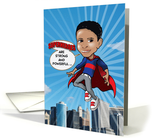 African American Superhero Boy Birthday card (962581)