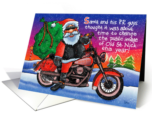 Biker Santa card (474424)