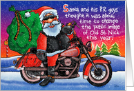Biker Santa card