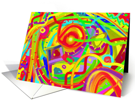 Abstract painting blank note card (837873)