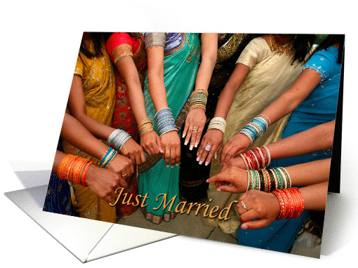 Just married Indian Wedding card (864129)