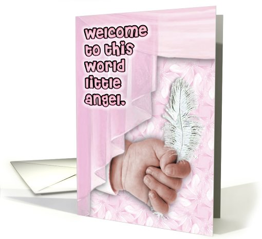 Welcome little angel girl card (475488)