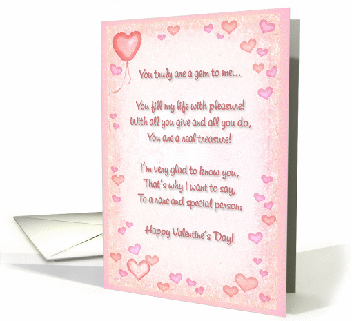 Valentine's Hearts / Poem card (544761)