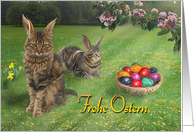 Easter-Cat-Bunnies (German) card