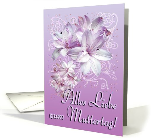 German Mother's Day Flowers, Muttertag, card (603351)