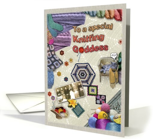Knitting Goddess card (700066)