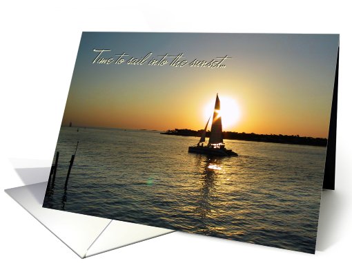 Sail into the Sunset Retirement Announcement card (770237)