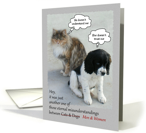 Misunderstandings of Cats & Dogs / Genders card (815138)