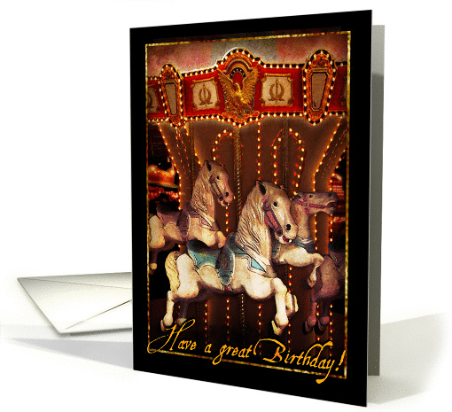 Carousel Horses Birthday card (835941)