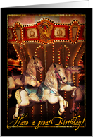 Carousel Horses Birthday card