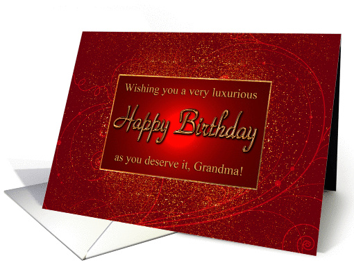 Luxurious Happy Birthday Grandma card (846433)