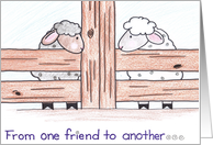 Friend - Sheep card