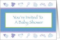 You’re Invited to a Babyshower (Blue) card