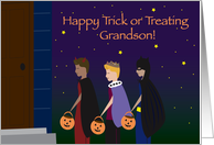 Happy Trick or Treating Grandson! card