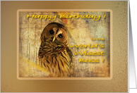 Birthday Boss Owl Wise card