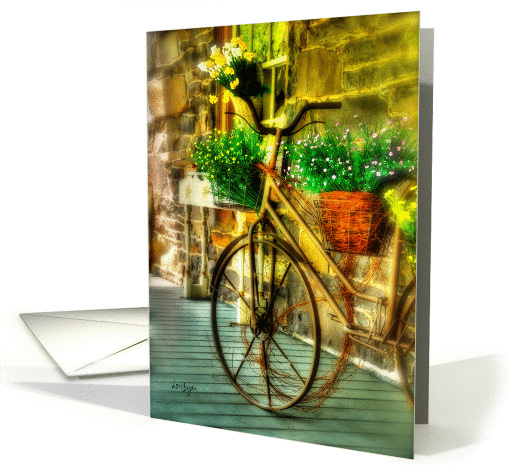 Bicycle In Springtime card (497174)