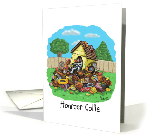 Hoarder Collie Birthday card (1693314)