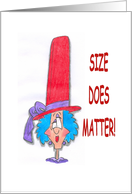 Thinking of you, red hat size does matter card