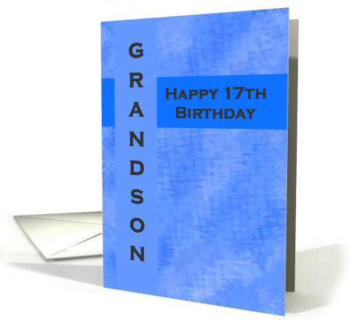 Grandson 17th Birthday card (492250)