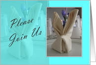 Easter Brunch - Please Join Us - Turquoise card