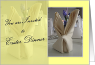 Easter Dinner - You are Invited - Yellow card