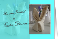 Easter Dinner - You are Invited - Turquoise card