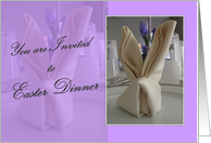 Easter Dinner - You are Invited - Purple card