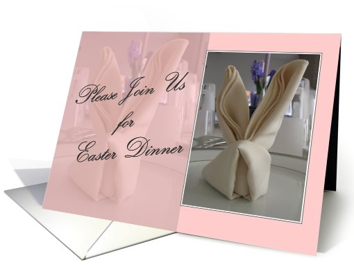 Easter Dinner - Please Join Us - Pink card (548565)