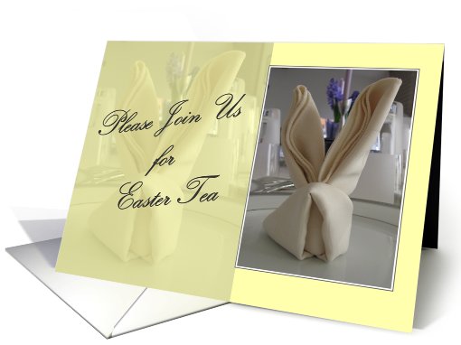 Easter Tea - Please Join Us - Yellow card (548574)