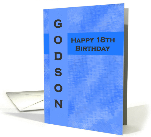 Happy 18th Birthday Godson card (714745)