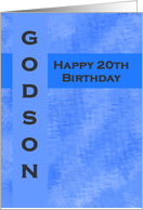 Happy 20th Birthday Godson card