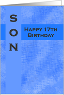 Happy 17th Birthday Son card