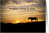 horse sympathy card to personalized with horse’s name card