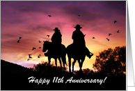 Cowboy and Cowgirl 11th Anniversary card