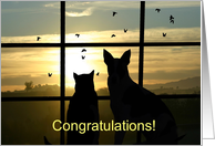 Congratulations on your pet adoption card