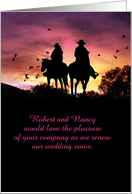 Vow Renewal Cowboy and Cowgirl Western Invitation Customize card