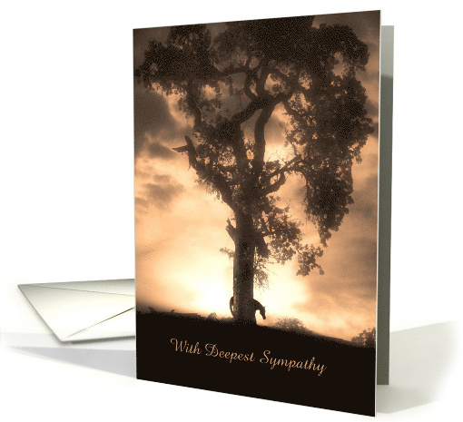 Sepia Sympathy Horse and Oak Tree Customize card (1313450)