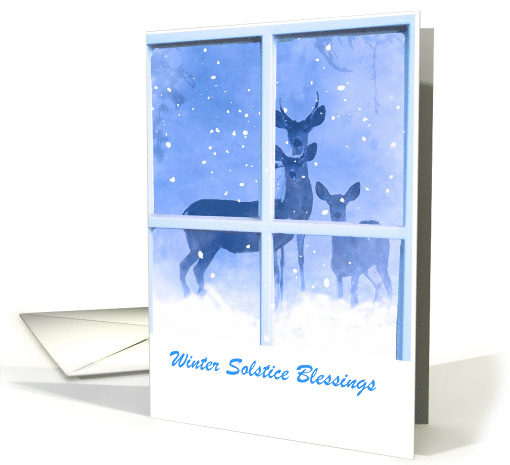 Happy Winter Solstice Dear in Window Customize card (1313794)