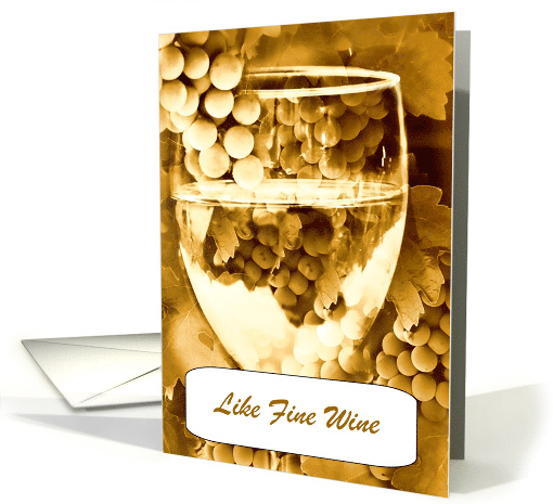 Antiqued Wine Birthday card (1331510)