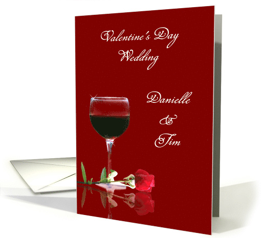 Wedding on Valentine's Day Card Customizeable with Names card