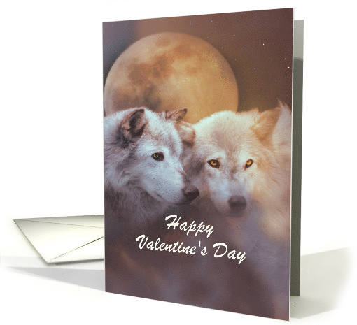 Wolves Soulmate Valentine's Day Card Customizable card (1348102)