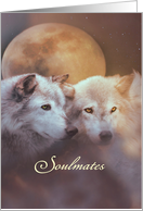 Wolves Soulmate Valentine’s Day Card Customizable card